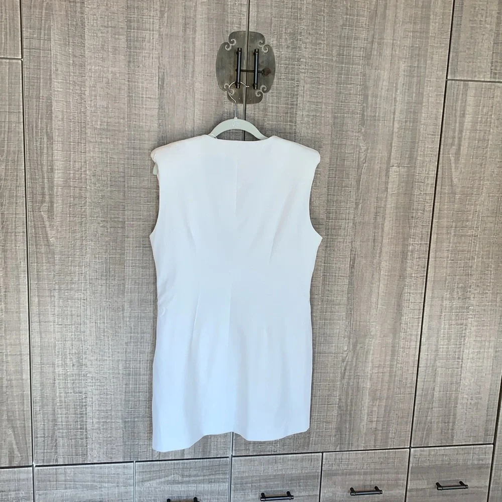 Zara Dress with Shoulder Pads‎ Knot V-Neckline